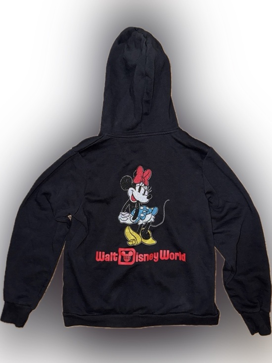 Disney Tops - Walt Disney World Minnie Mouse Black Rhinestone zip-Up Hoodie size 1X